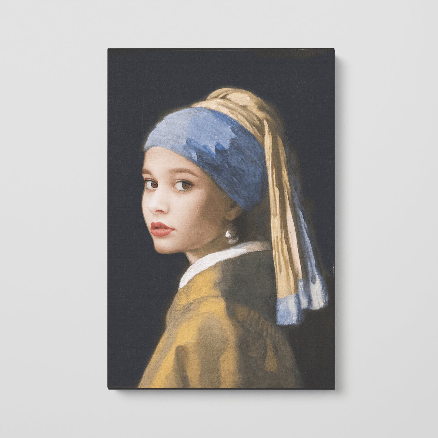 Custom Portrait of Girl with a Pearl Earring, 1665