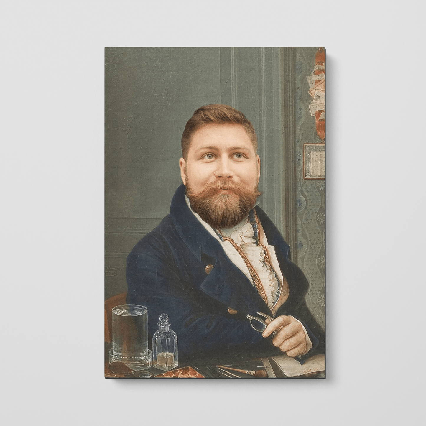 Custom Portrait of Self Portrait by Louis Marie Autissier