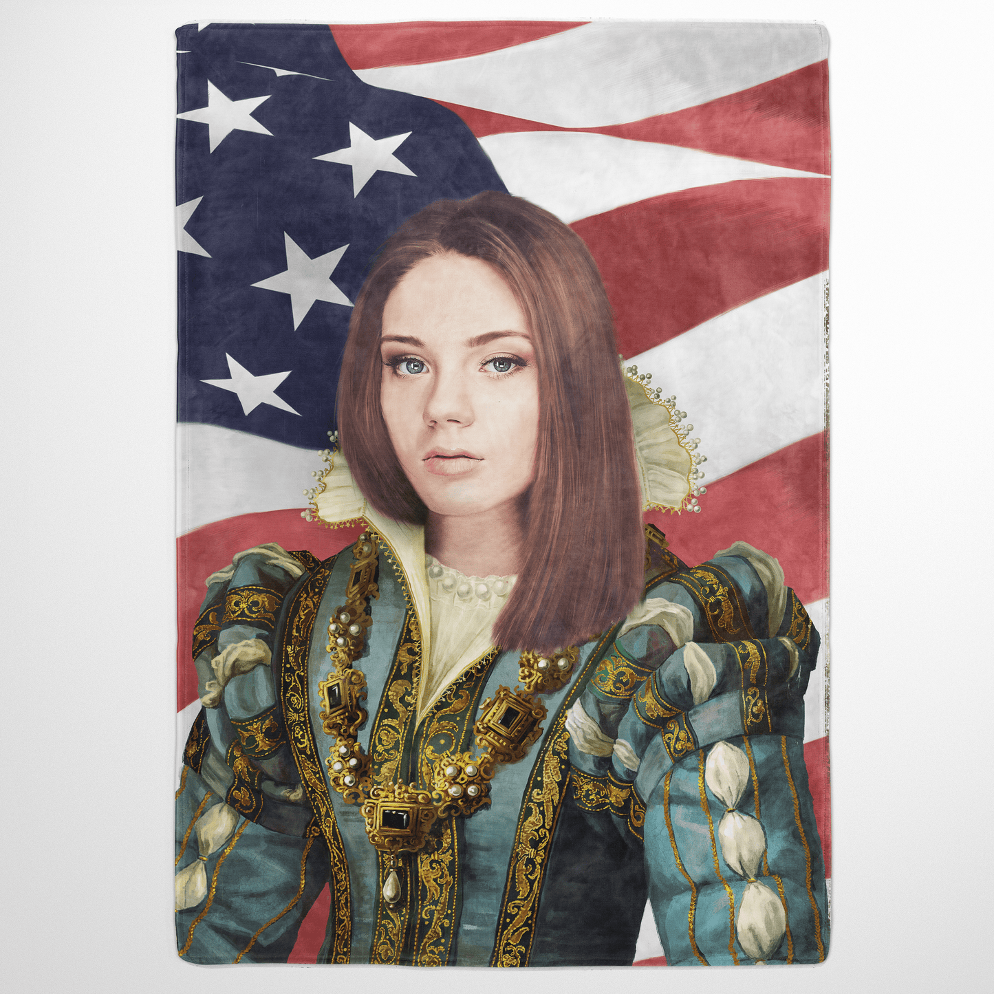 The Sapphire Queen USA Edition - Custom Fleece Blanket