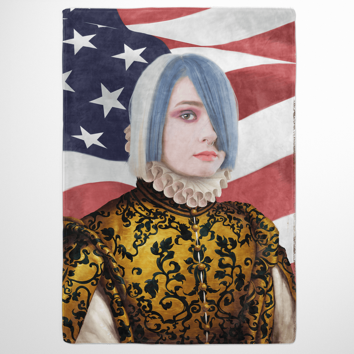 The Golden Queen USA Edition - Custom Fleece Blanket