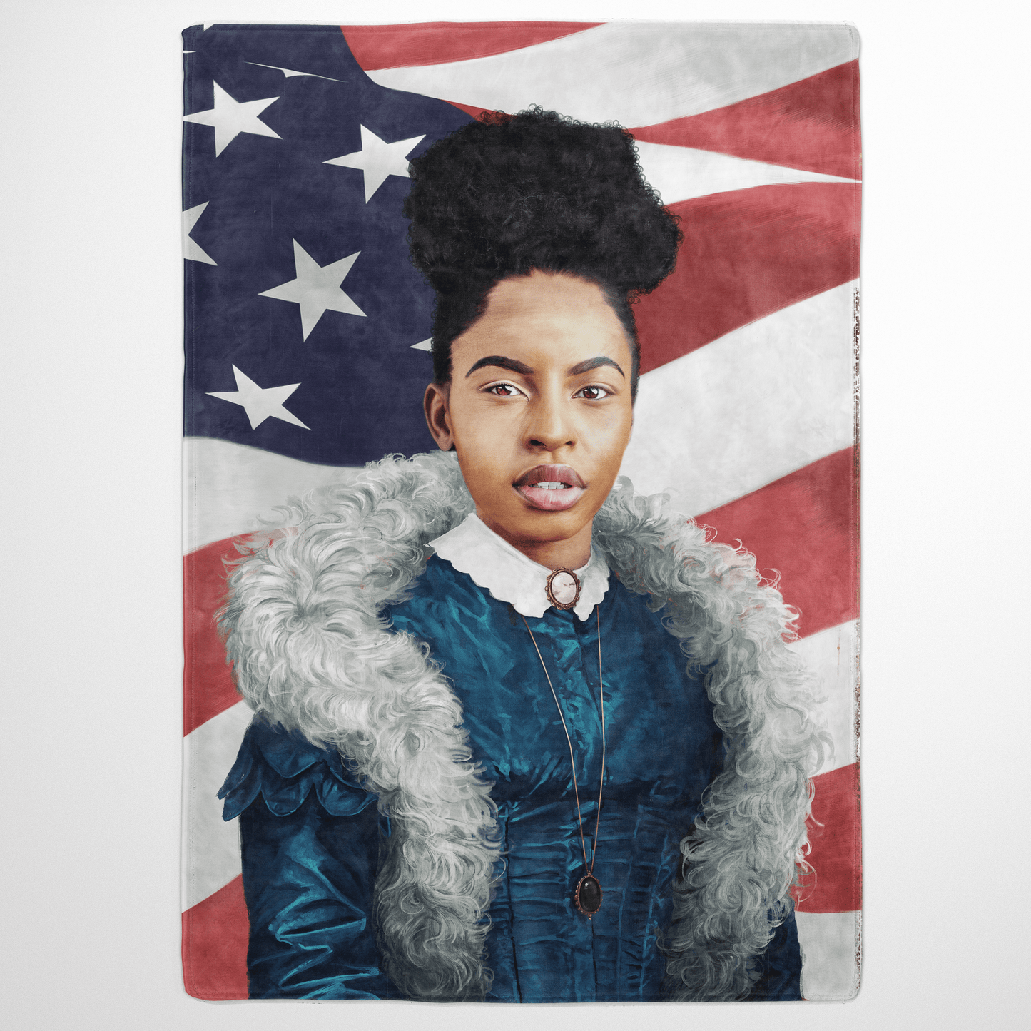 The Boa Lady USA Edition- Custom Fleece Blanket