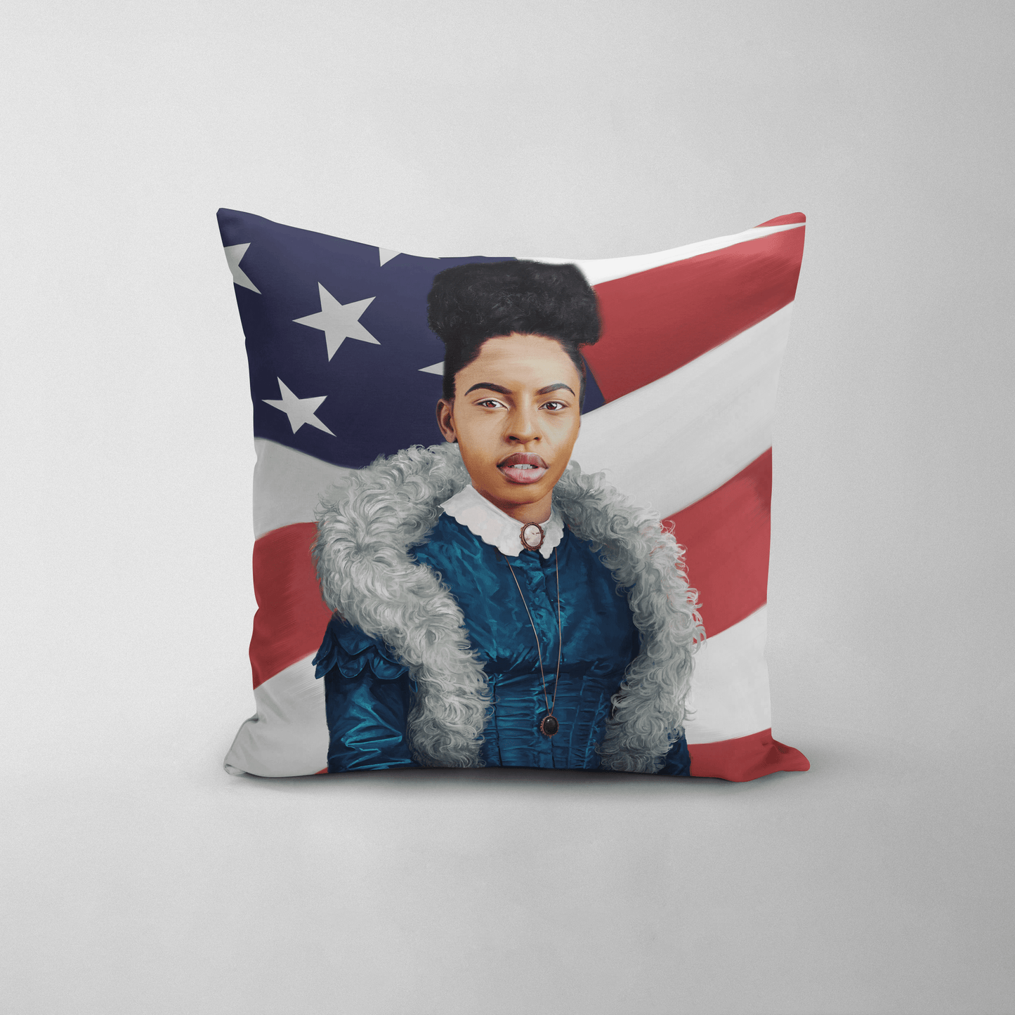 The Boa Lady USA Edition - Custom Throw Pillow