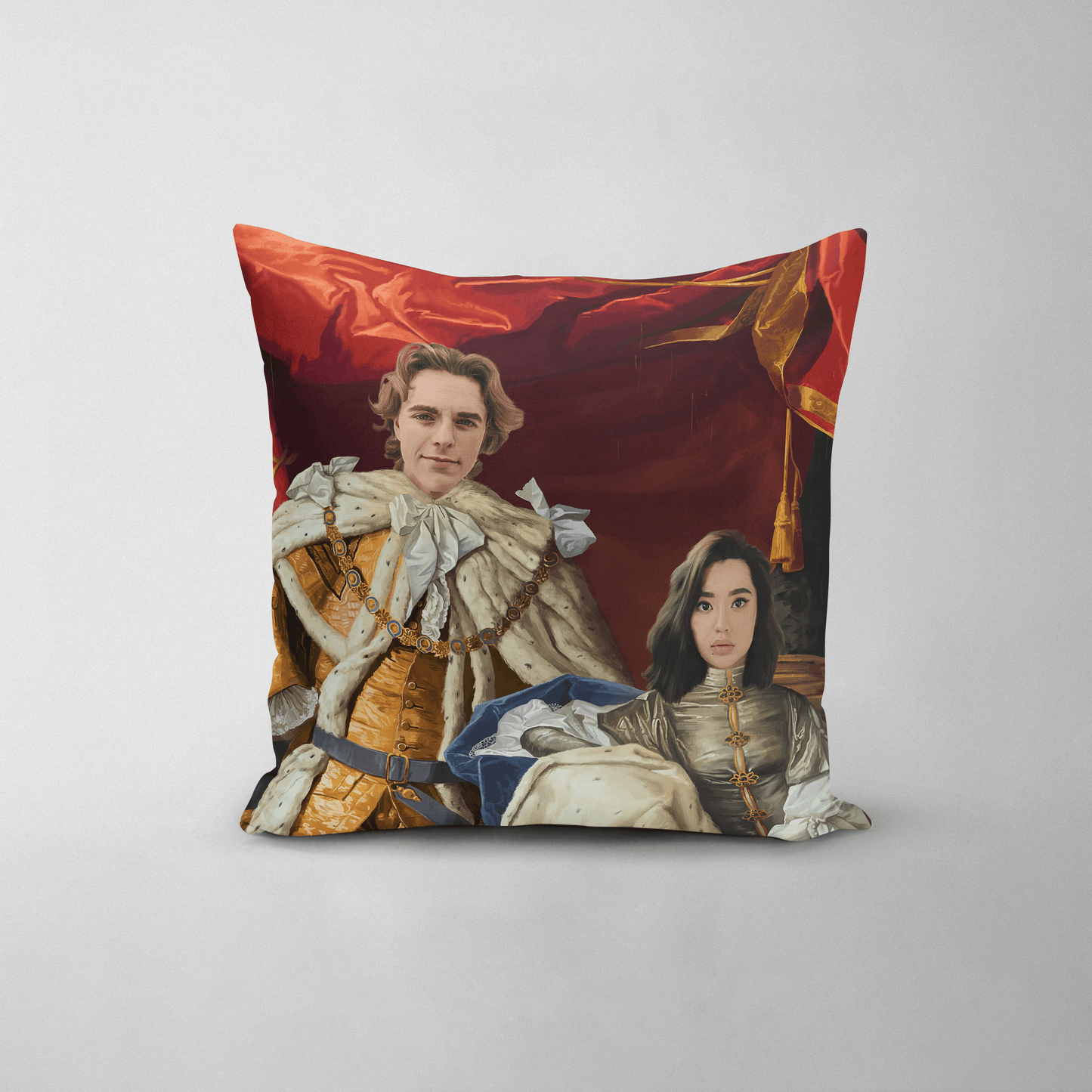 The Royal Couple - Custom Throw Pillow