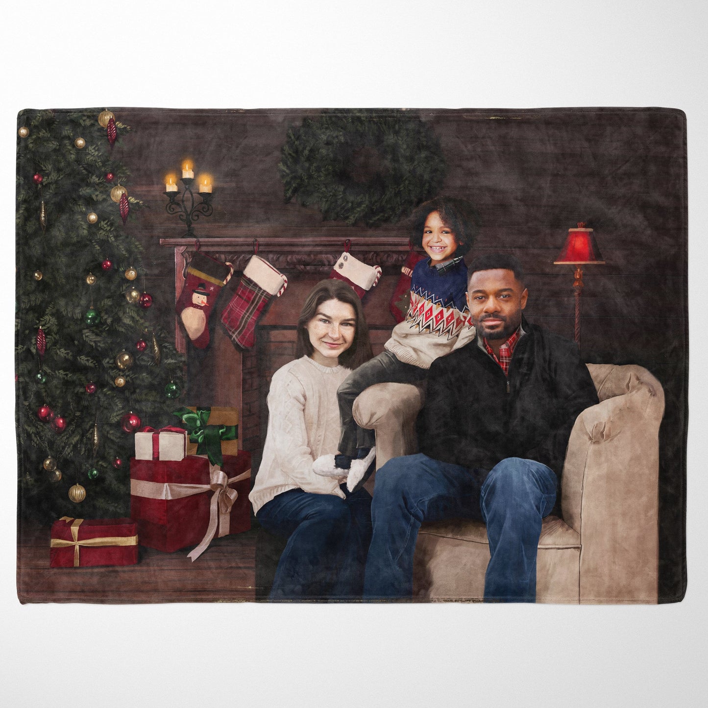 The Family Christmas - Custom Fleece Blanket