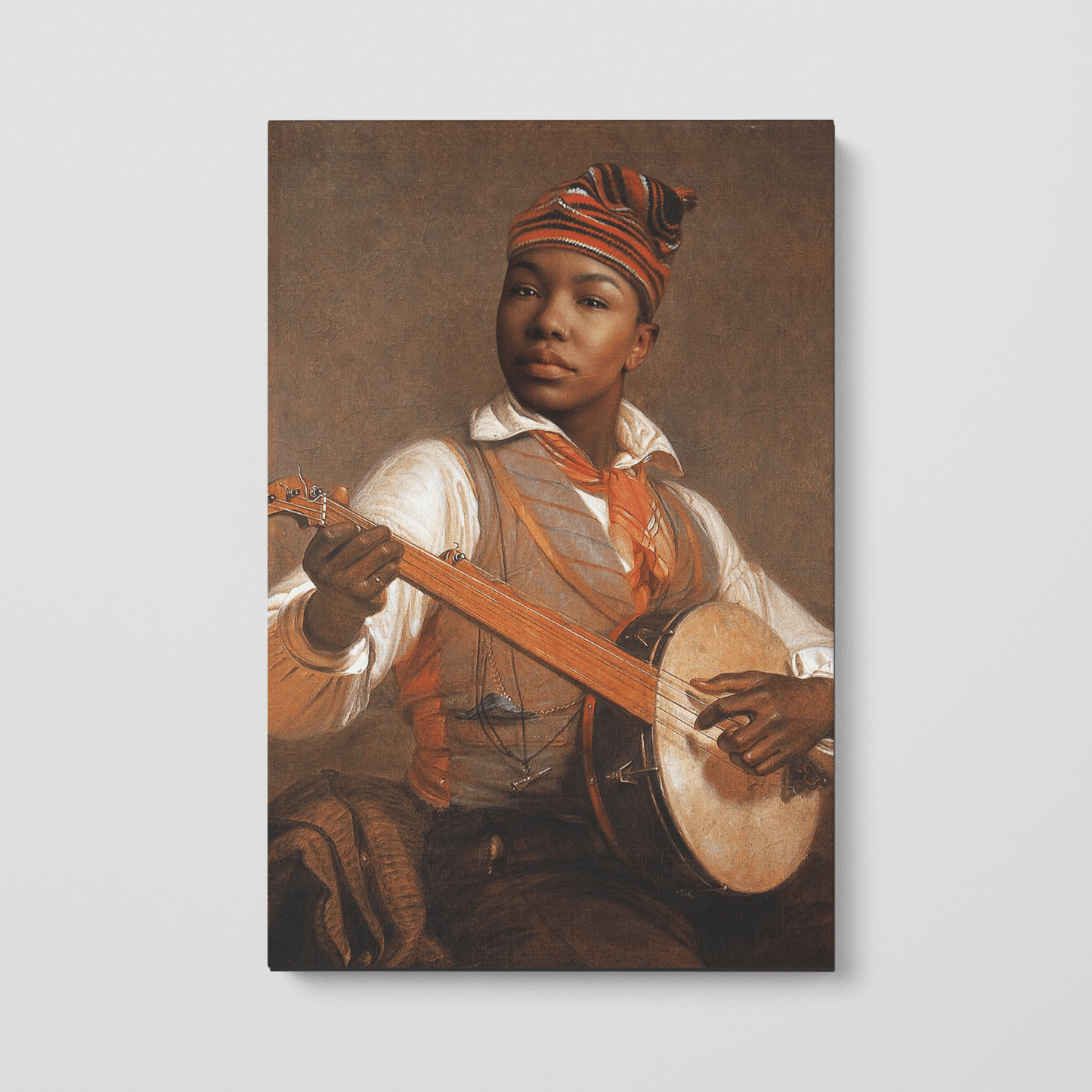Custom Portrait of The Banjo Player, 1856