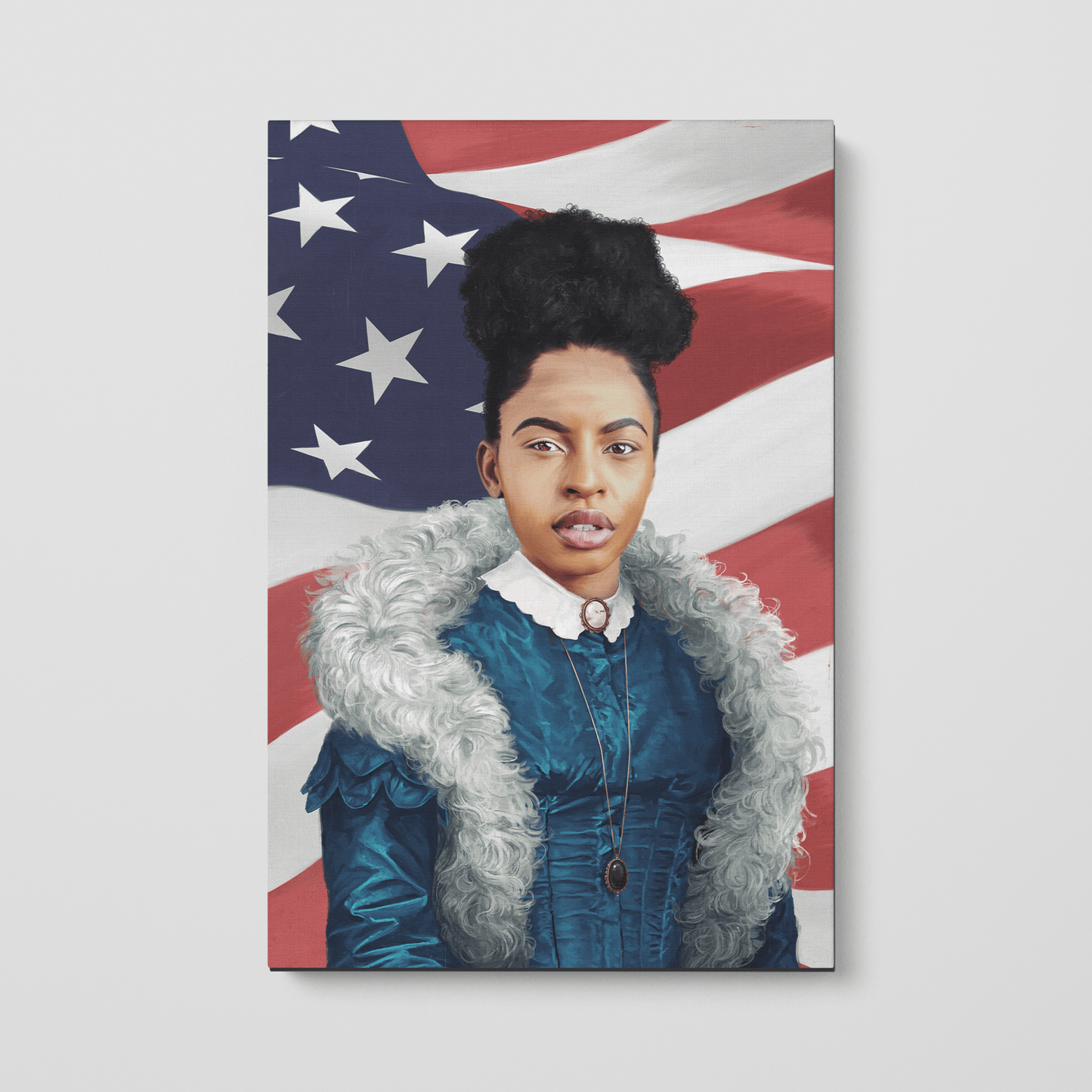 The Boa Lady USA Edition - Custom Canvas
