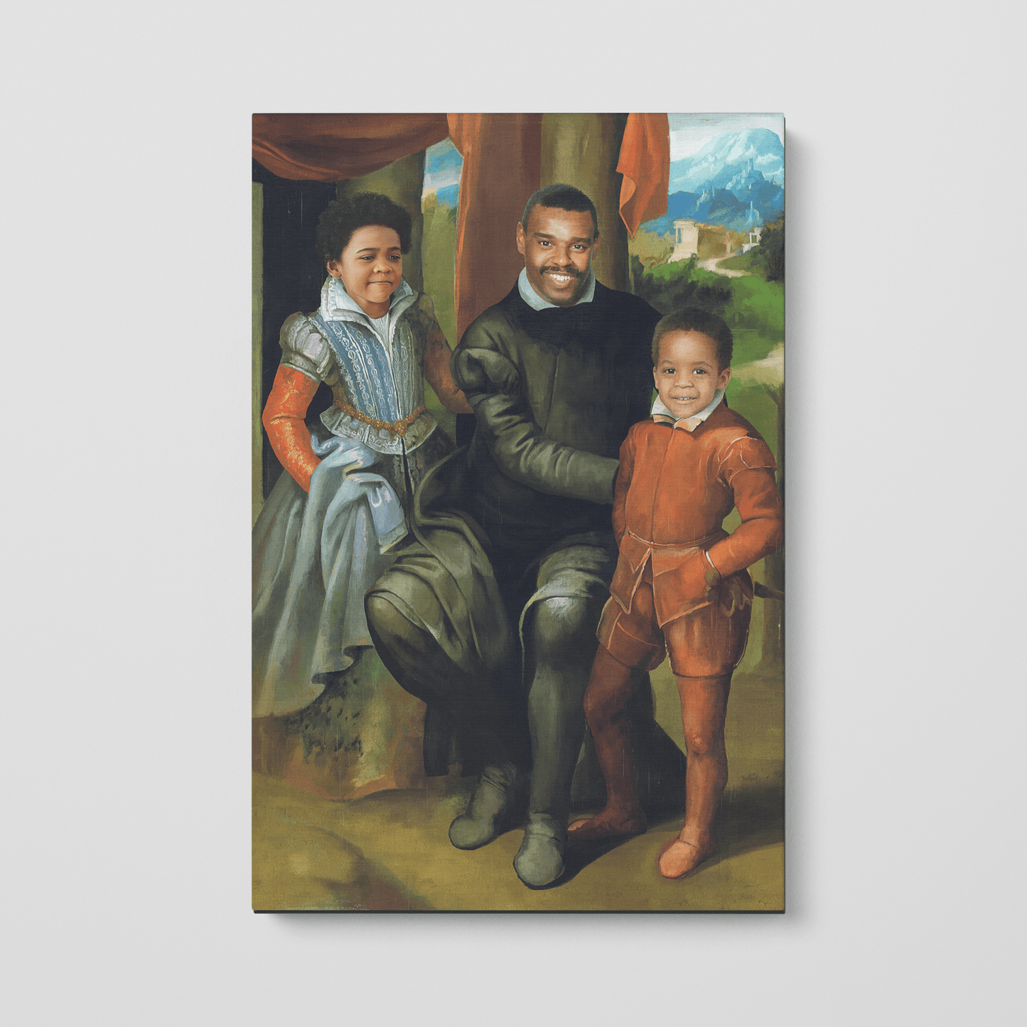 The Family of Three - Custom Canvas