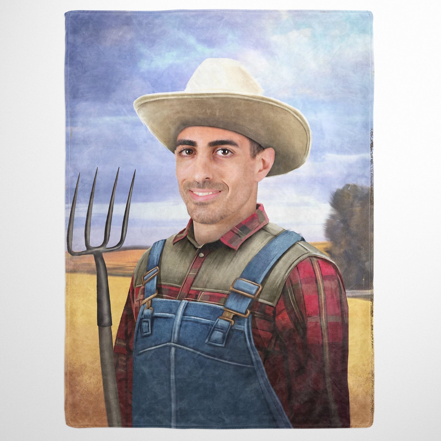 The Farmer - Custom Fleece Blanket
