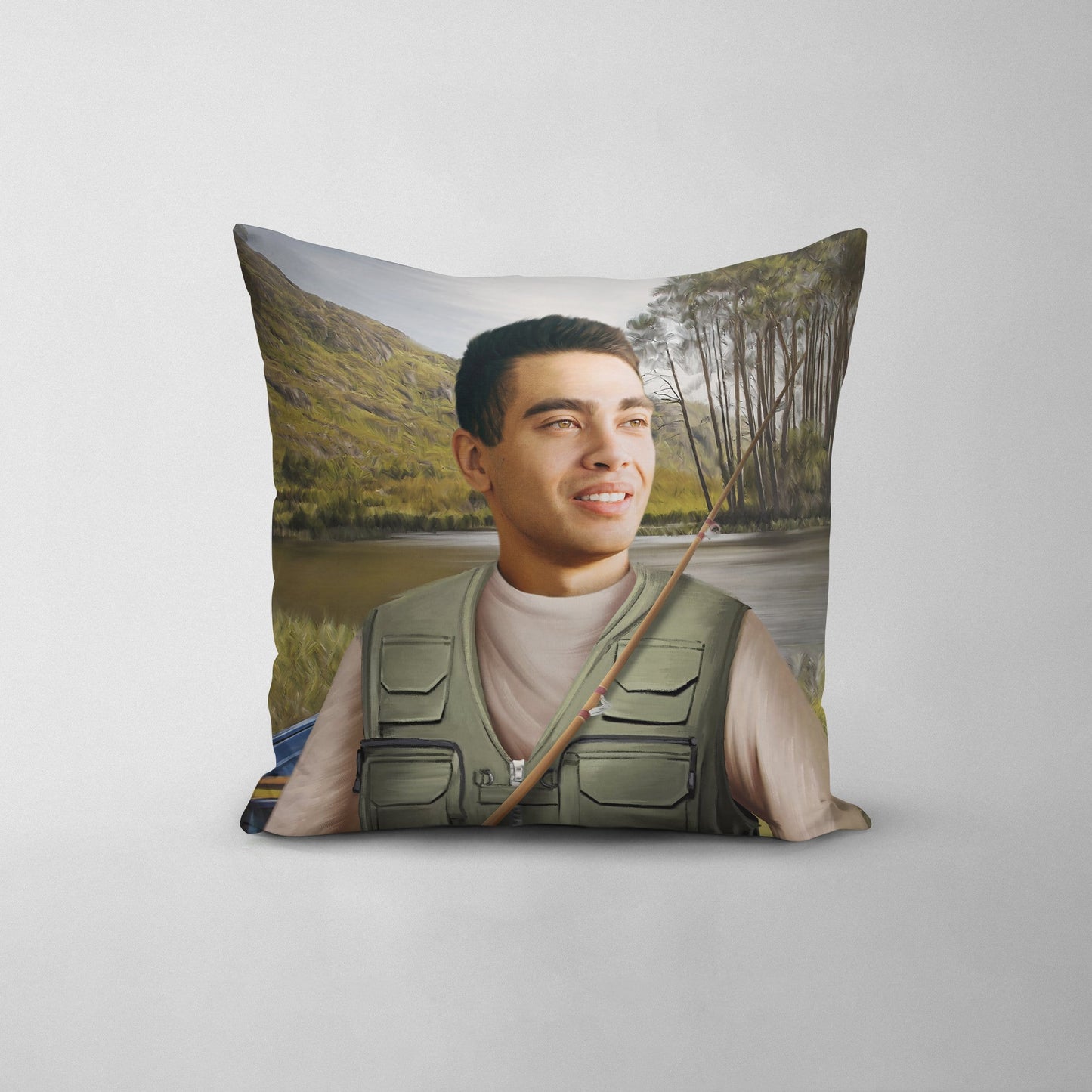 The Fisherman - Custom Throw Pillow