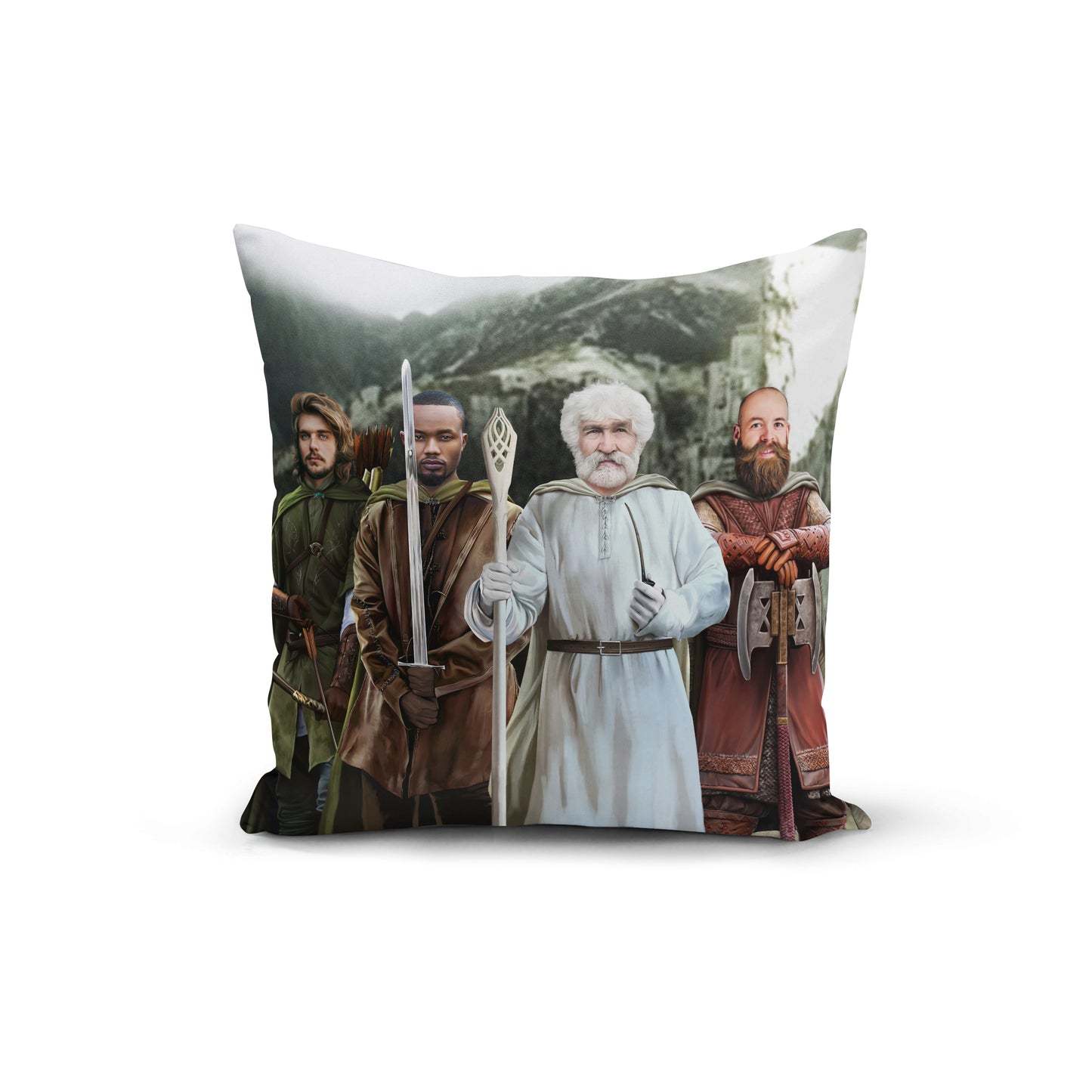 The Four Companions - Custom Throw Pillow