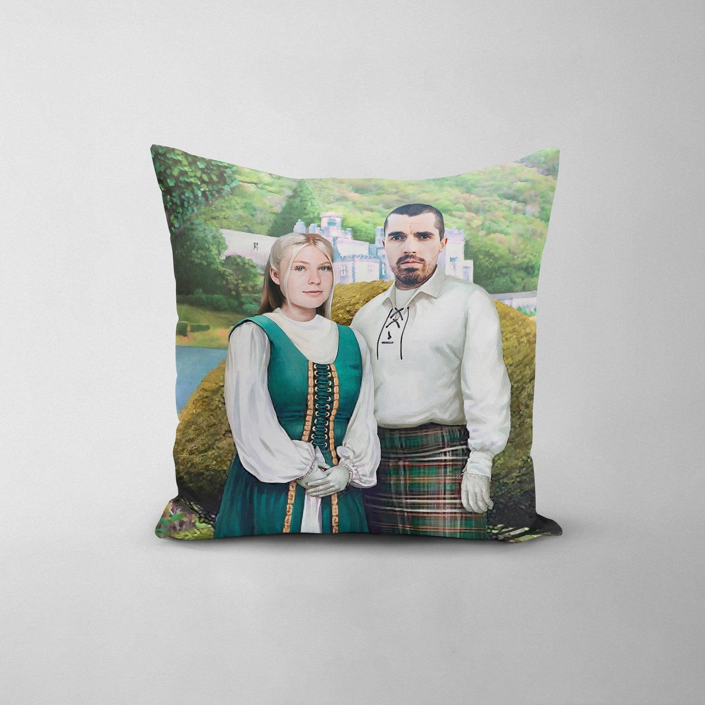 The Irish Couple - Custom Throw Pillow