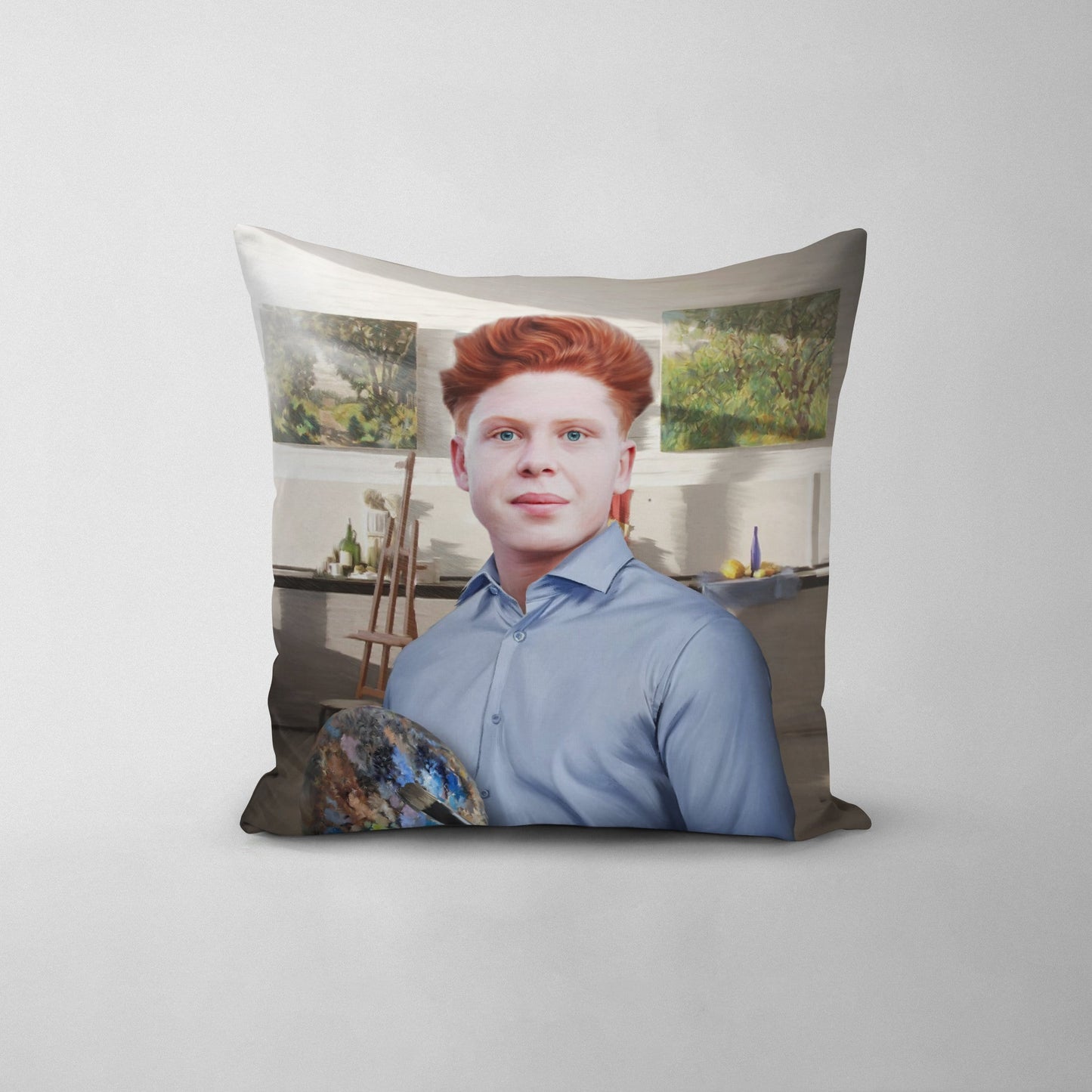 The Painter - Custom Throw Pillow