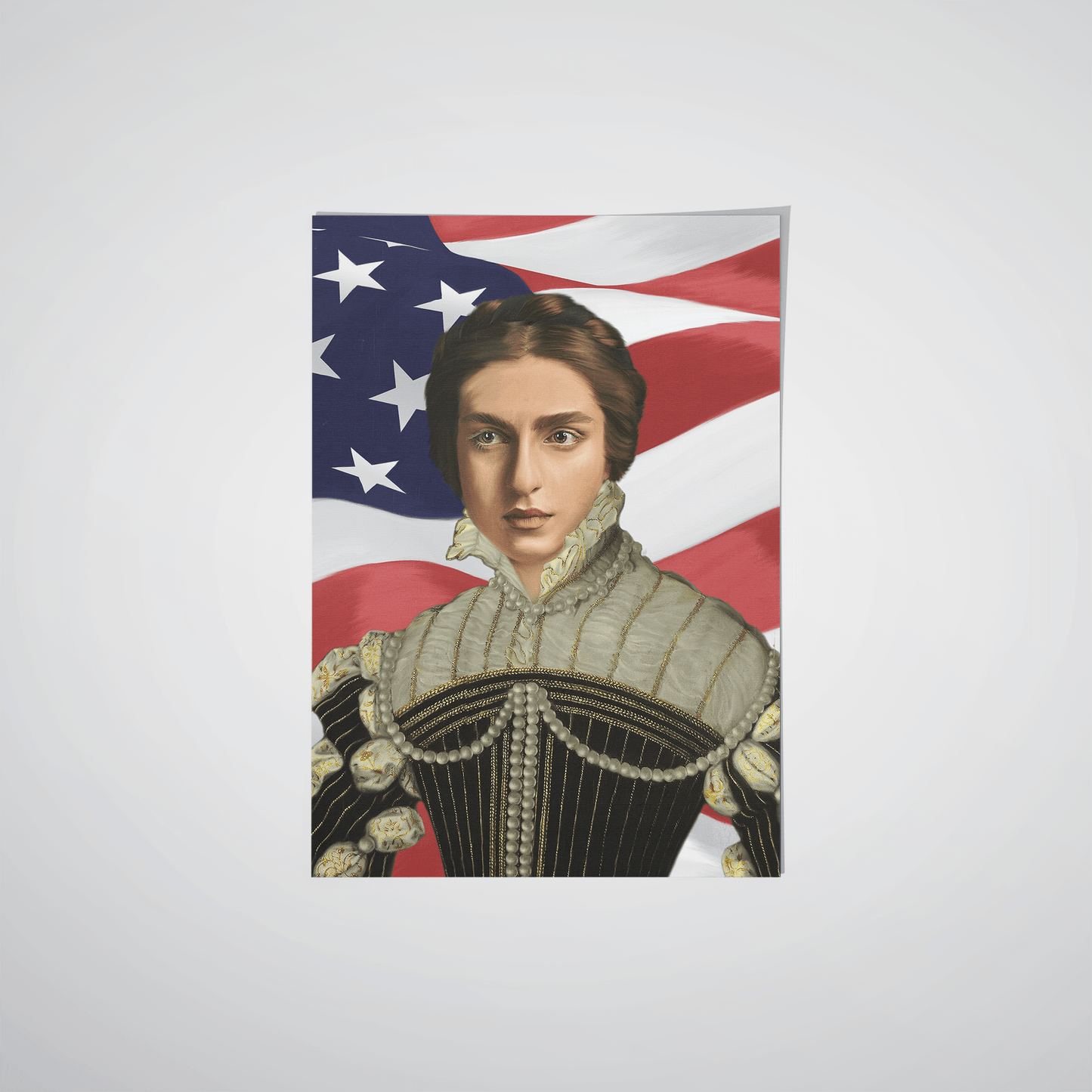 The Pearled Lady USA Edition - Custom Poster