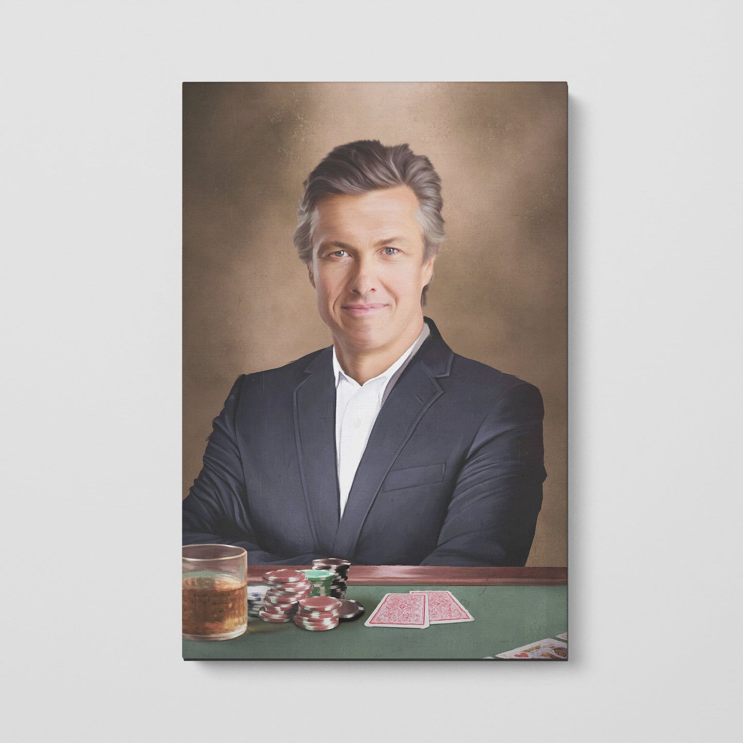 The Poker Player - Custom Canvas