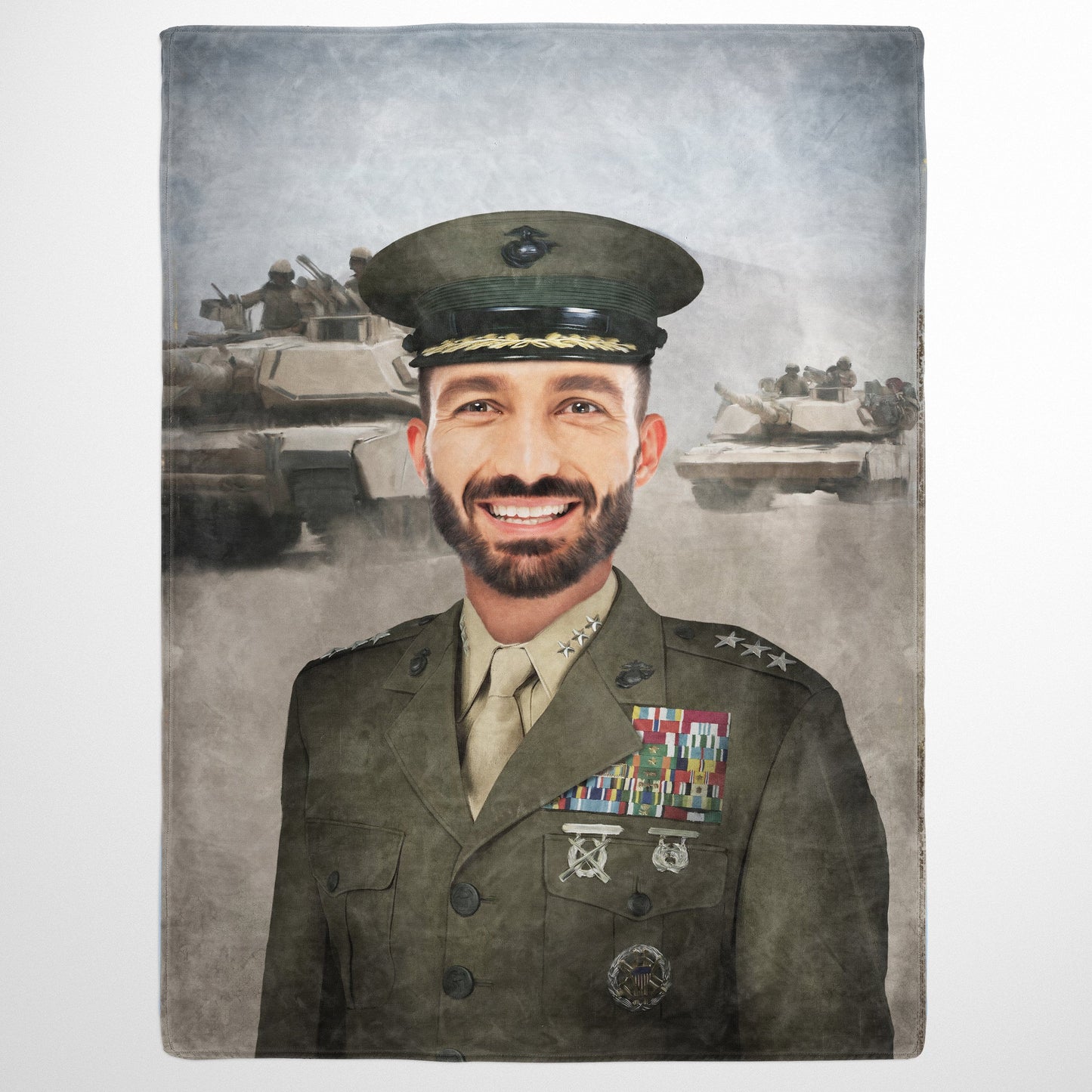 The US Military (Male) - Custom Fleece Blanket