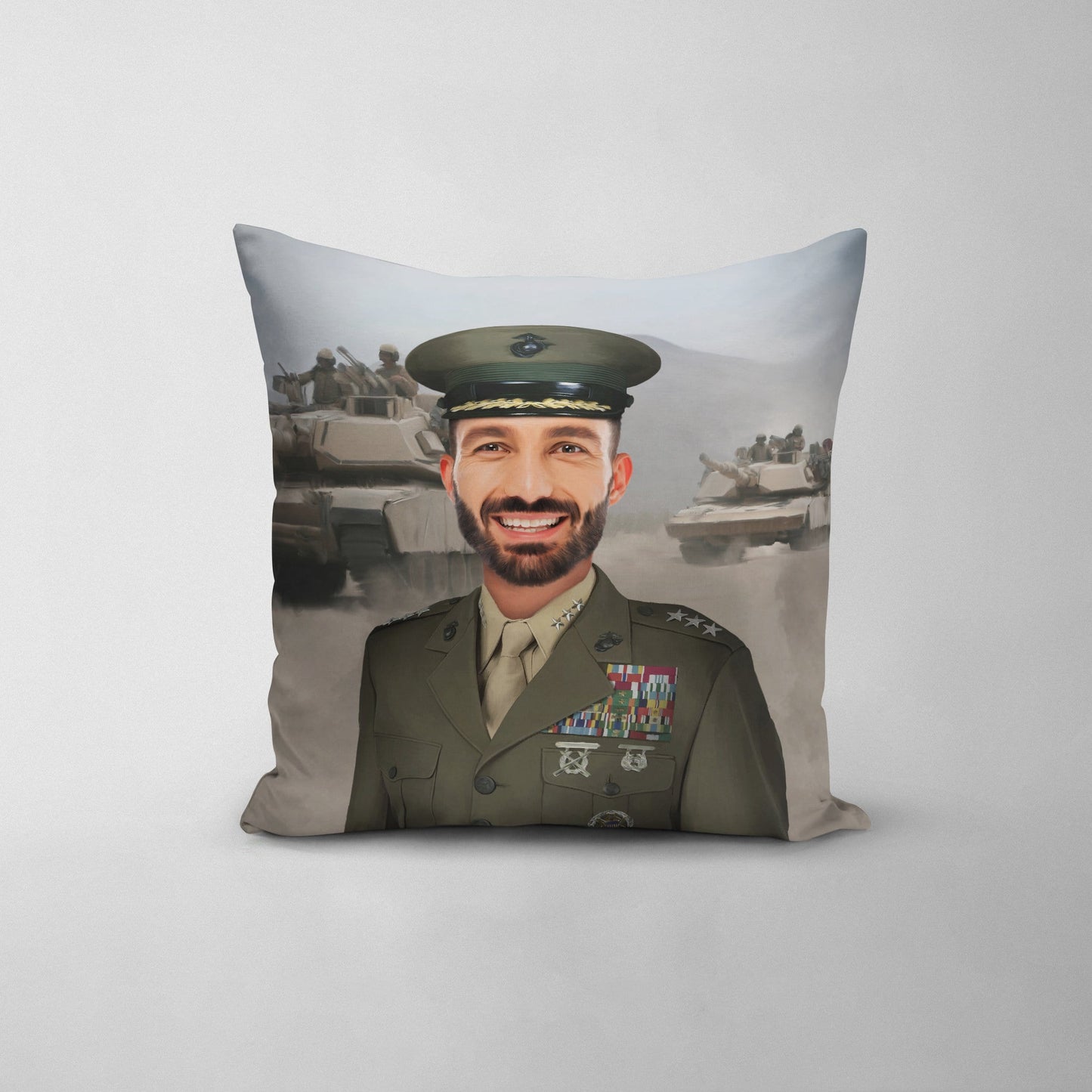 The US Military (Male) - Custom Throw Pillow