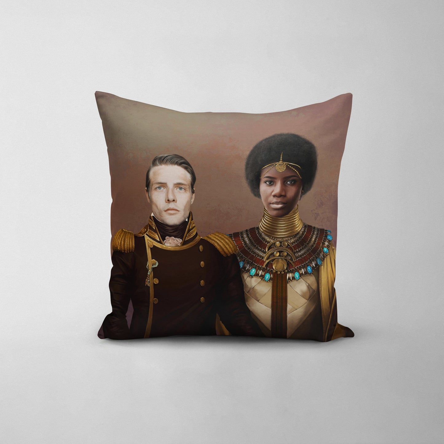The Admiral & Nubian Queen - Custom Throw Pillow