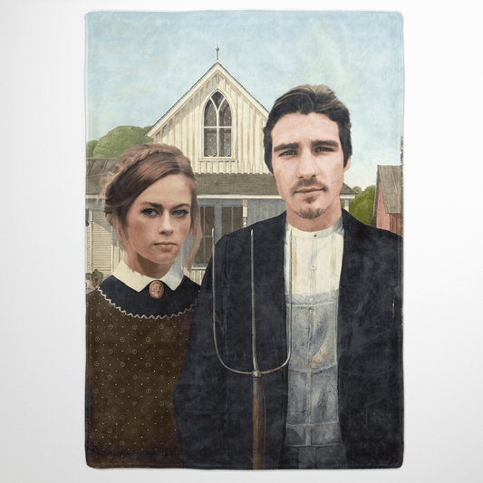 The American Gothic - Custom Fleece Blanket