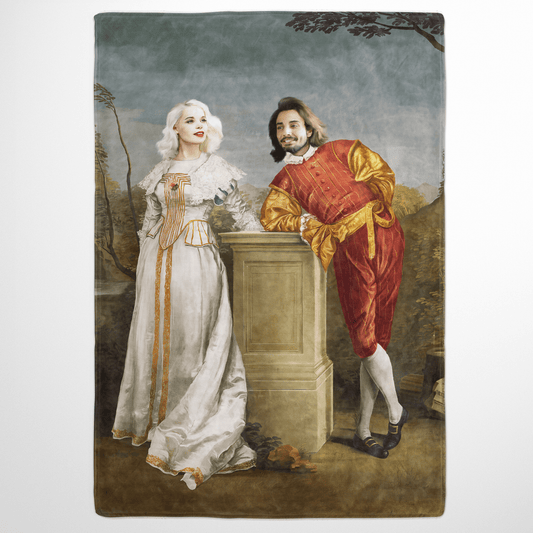 The Courtly Couple - Custom Fleece Blanket
