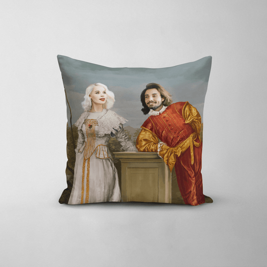The Courtly Couple - Custom Throw Pillow