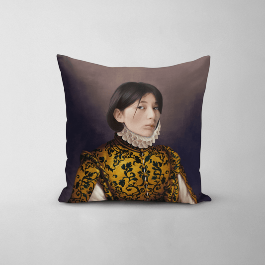 The Golden Queen - Custom Throw Pillow