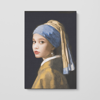 Custom Portrait of Girl with a Pearl Earring, 1665