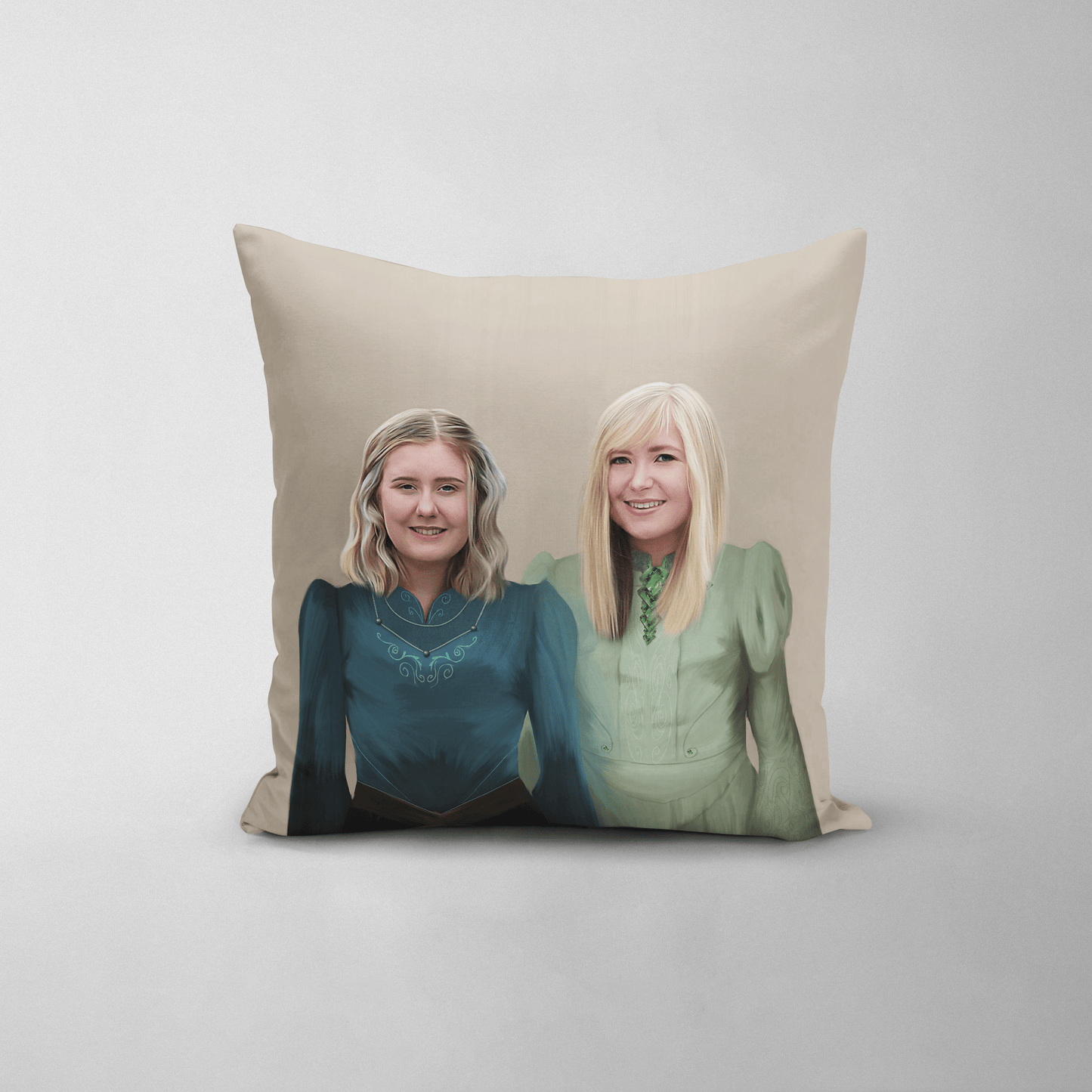 The Little Ladies - Custom Throw Pillow
