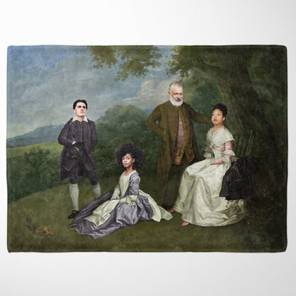 The Family Picnic - Custom Fleece Blanket