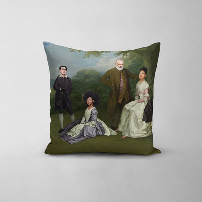 The Family Picnic - Custom Throw Pillow