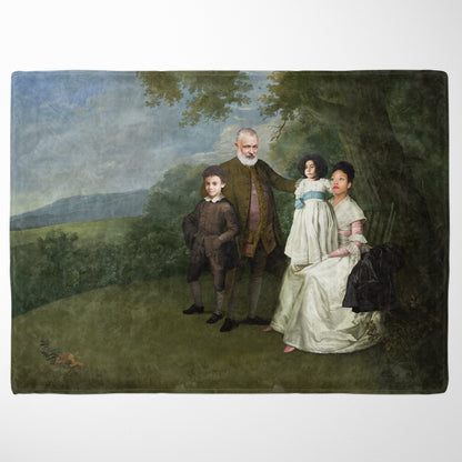 The Family Picnic - Custom Fleece Blanket