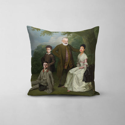 The Family Picnic - Custom Throw Pillow