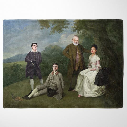The Family Picnic - Custom Fleece Blanket
