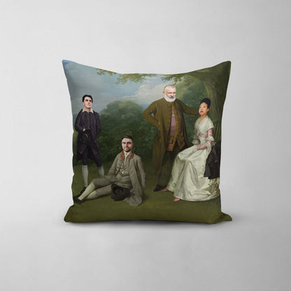 The Family Picnic - Custom Throw Pillow