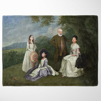 The Family Picnic - Custom Fleece Blanket