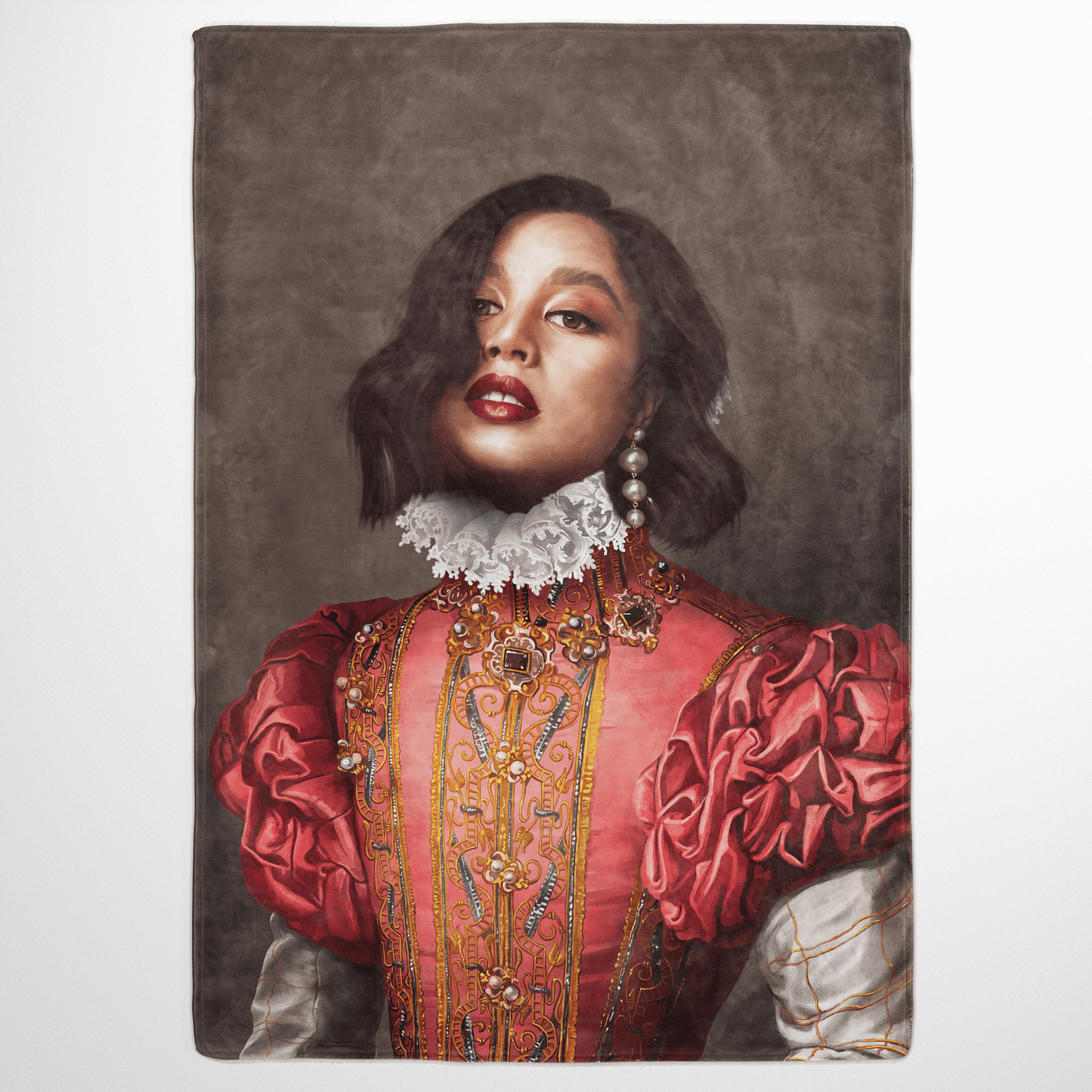 The Red Rose - Custom Fleece Blanket