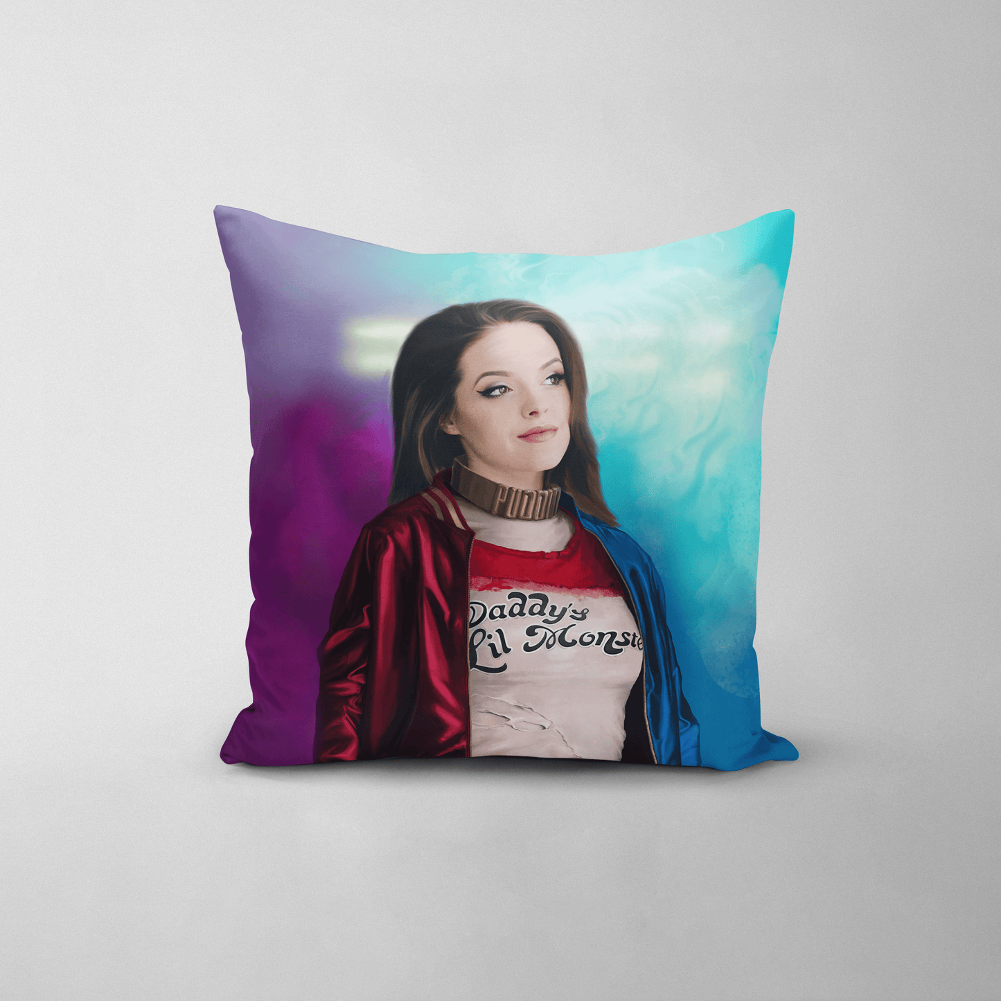 The Daddy's Lil' Monster - Custom Throw Pillow