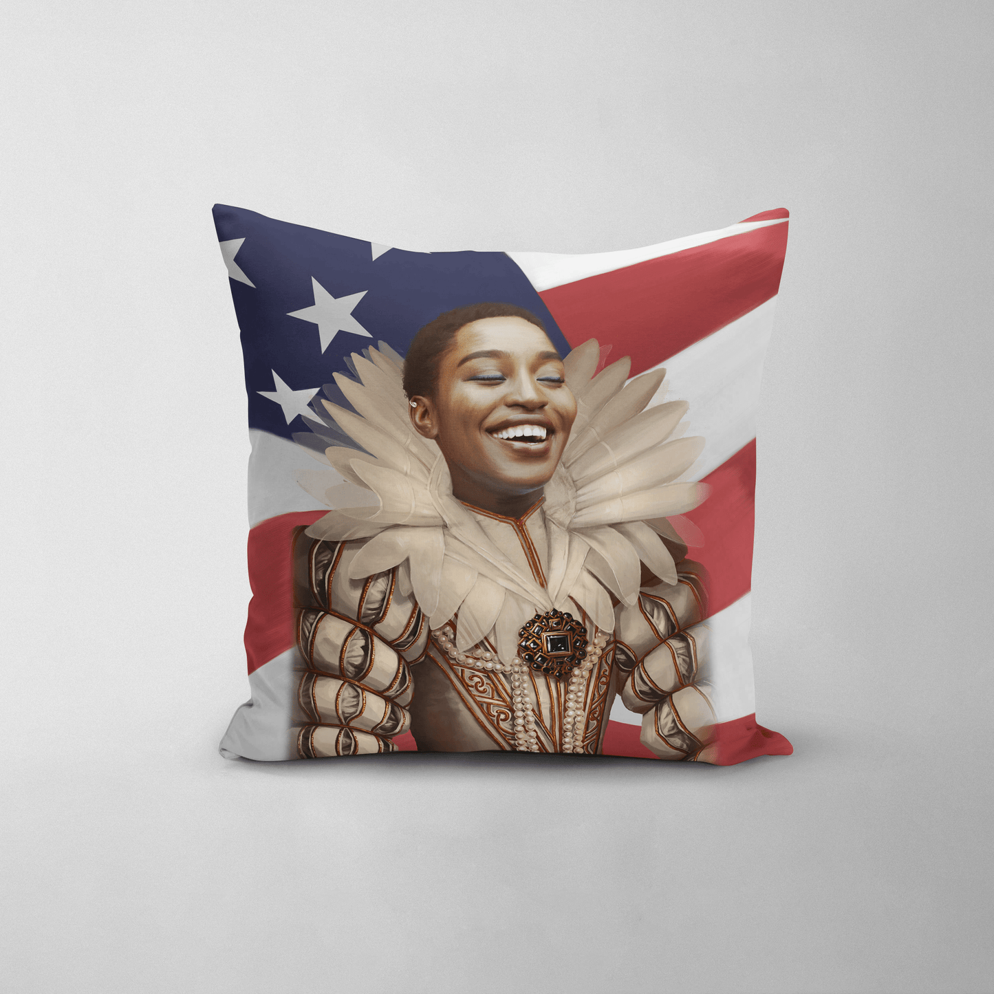 The Queen USA Edition - Custom Throw Pillow