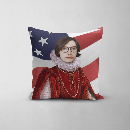 The Queen of Roses USA Edition - Custom Throw Pillow