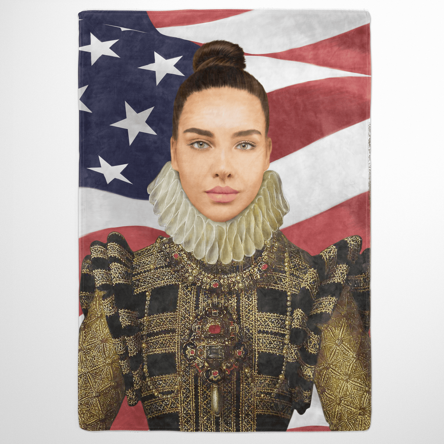 The Dame USA Edition - Custom Fleece Blanket