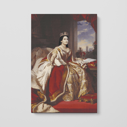 Custom Portrait of Queen Victoria in her room