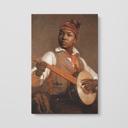Custom Portrait of The Banjo Player, 1856