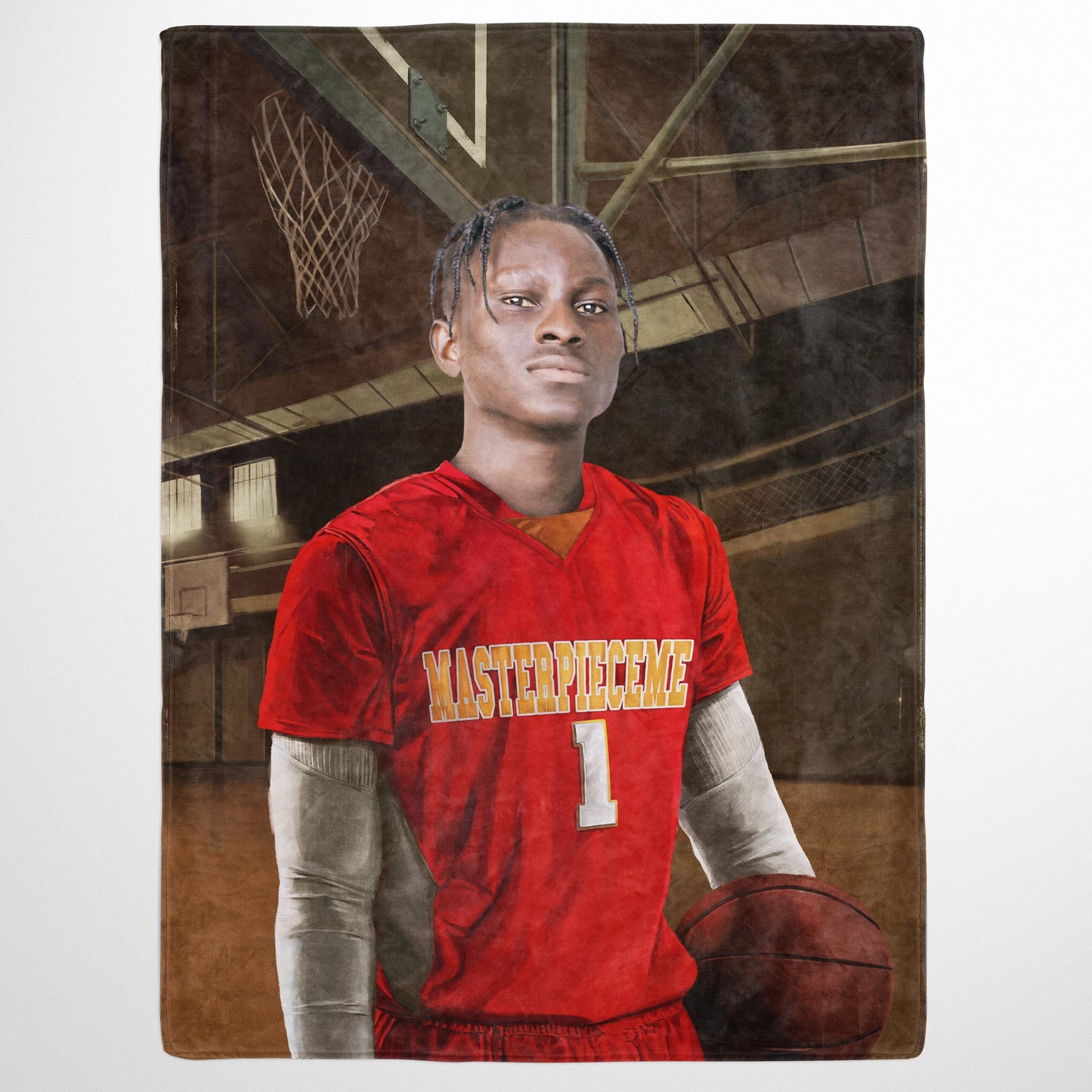 The Basketball Player - Custom Fleece Blanket
