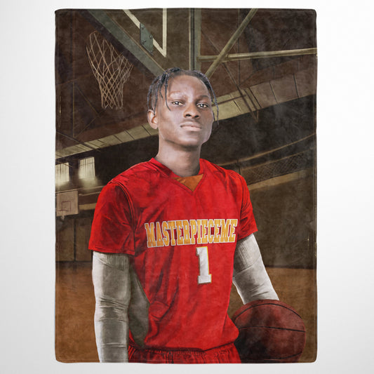 The Basketball Player - Custom Fleece Blanket
