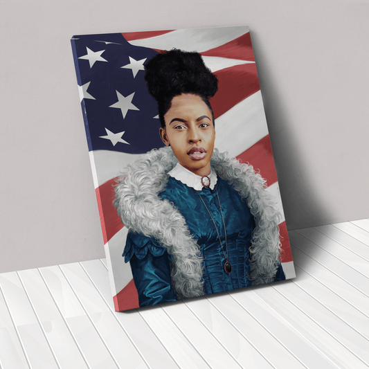 The Boa Lady USA Edition - Custom Canvas