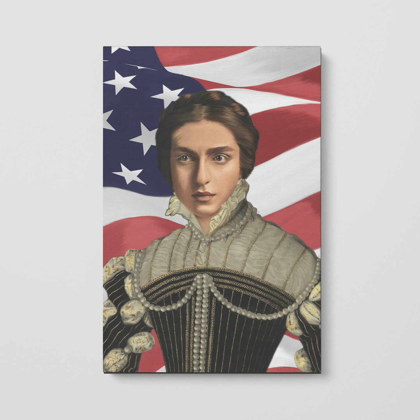 The Pearled Lady USA Edition - Custom Canvas