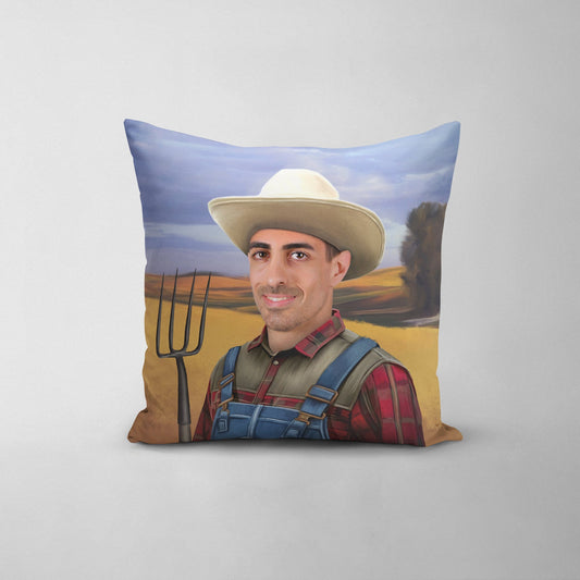 The Farmer - Custom Throw Pillow