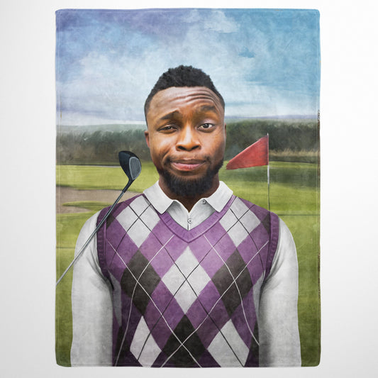 The Golfer - Custom Fleece Blanket