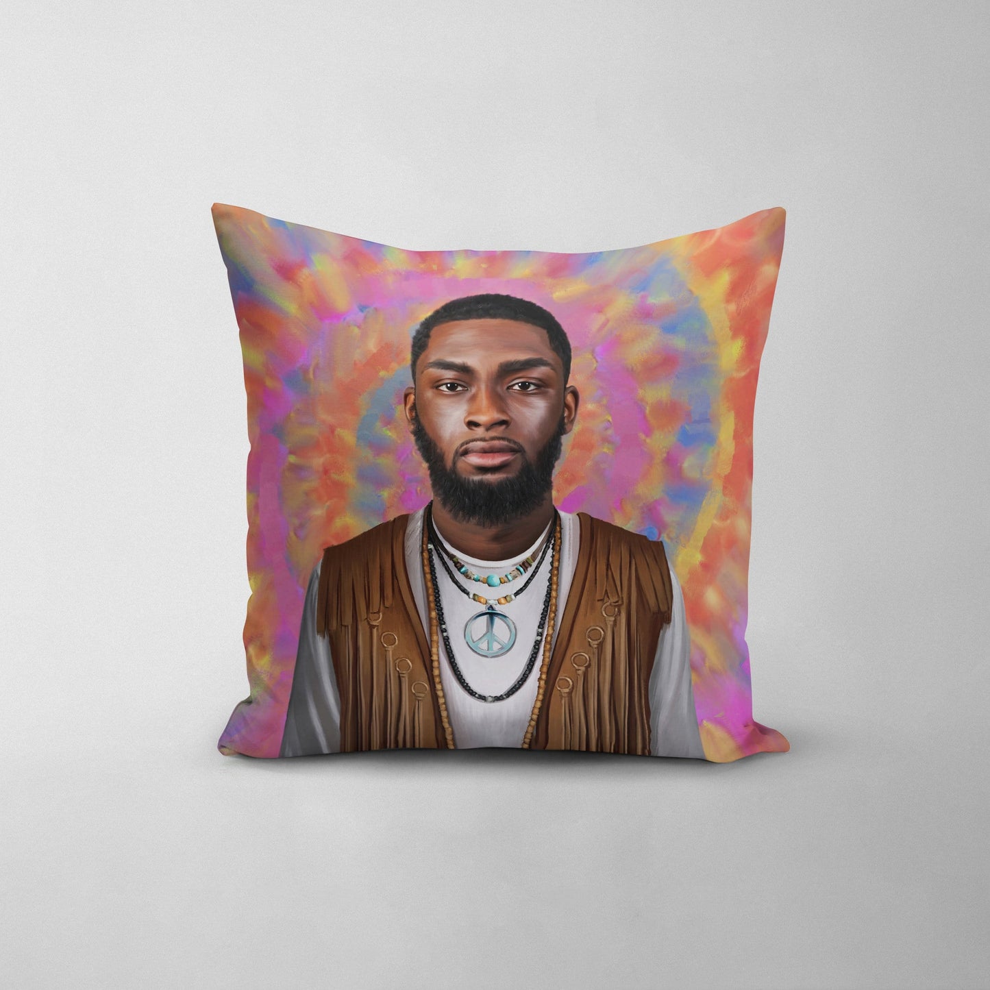 The Hippie - Custom Throw Pillow
