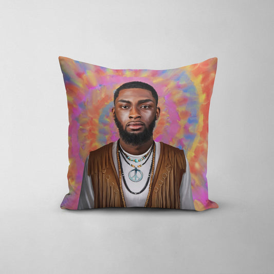 The Hippie - Custom Throw Pillow