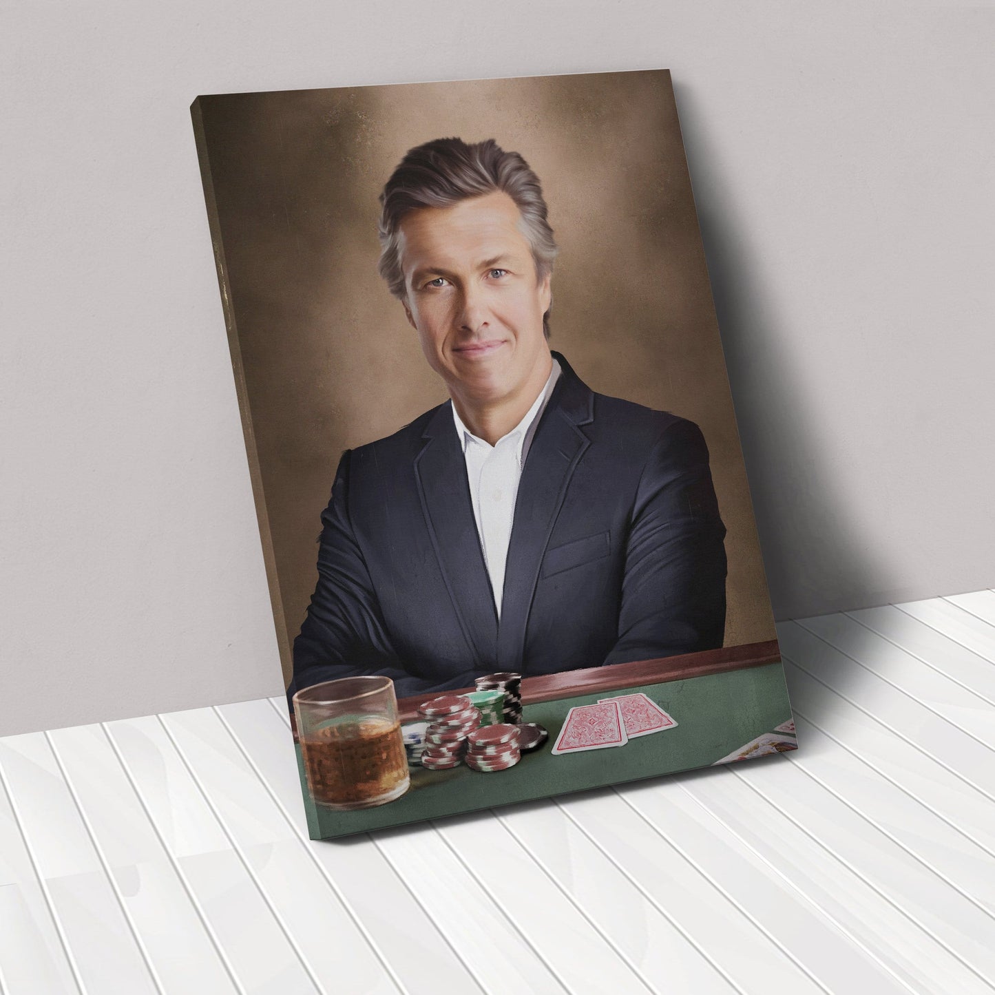 The Poker Player - Custom Canvas